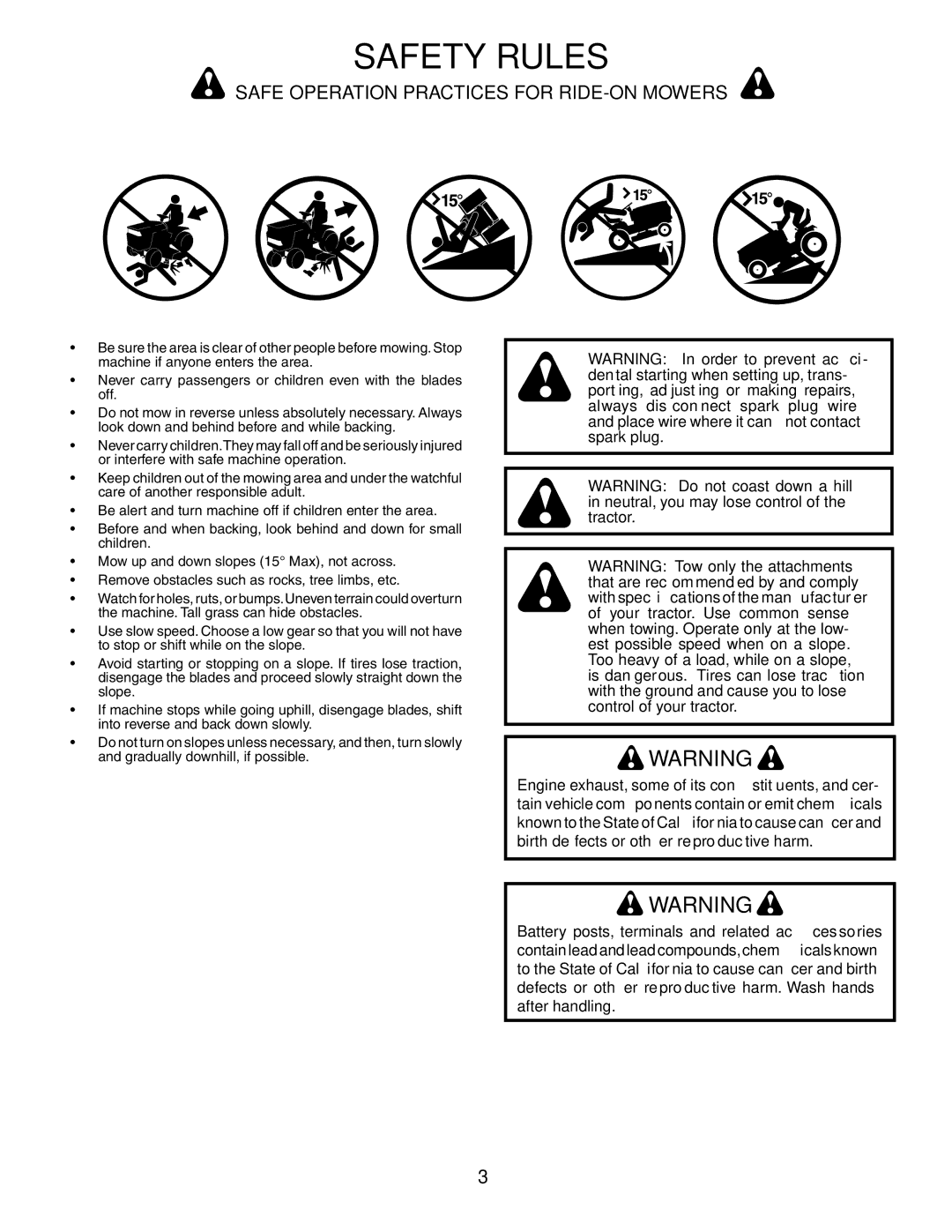 Poulan 187080 owner manual Safety Rules 