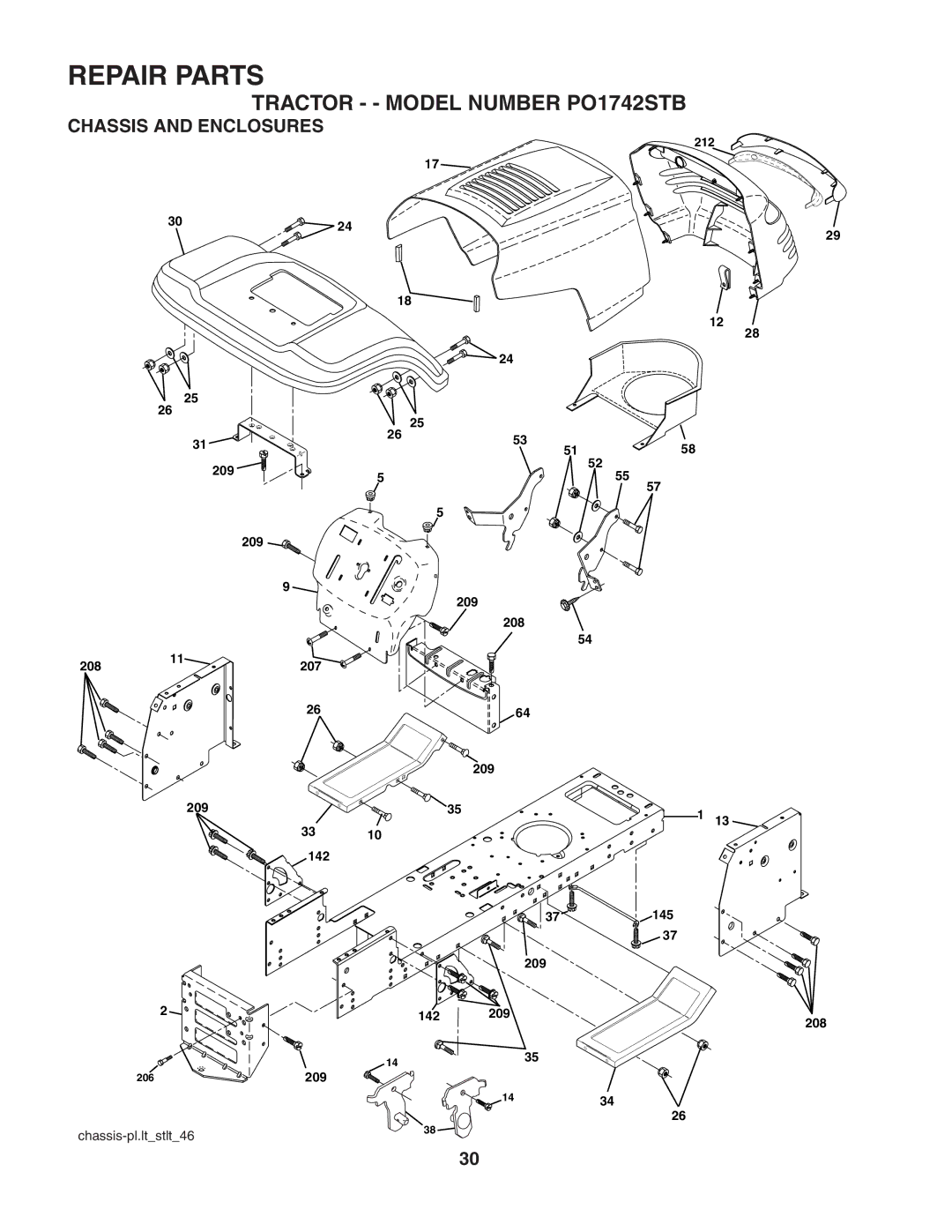 Poulan 187189 manual Chassis and Enclosures 