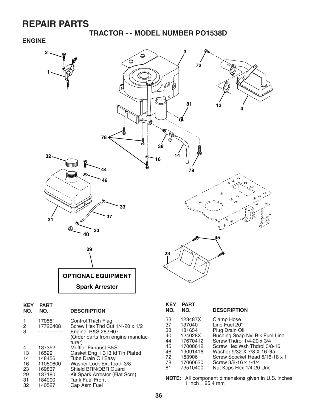 Poulan 187570 manual Optional Equipment 