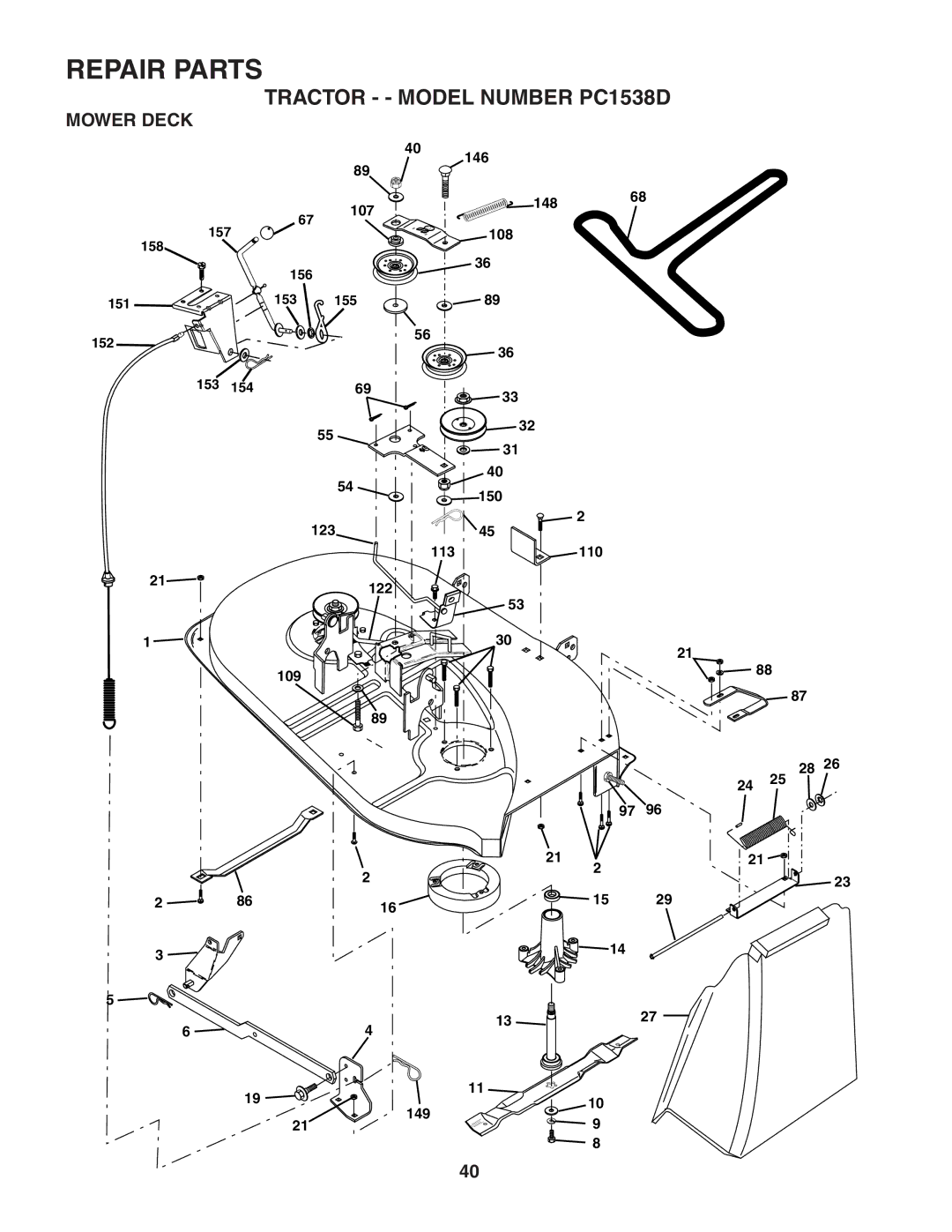 Poulan 187581 manual Mower Deck 