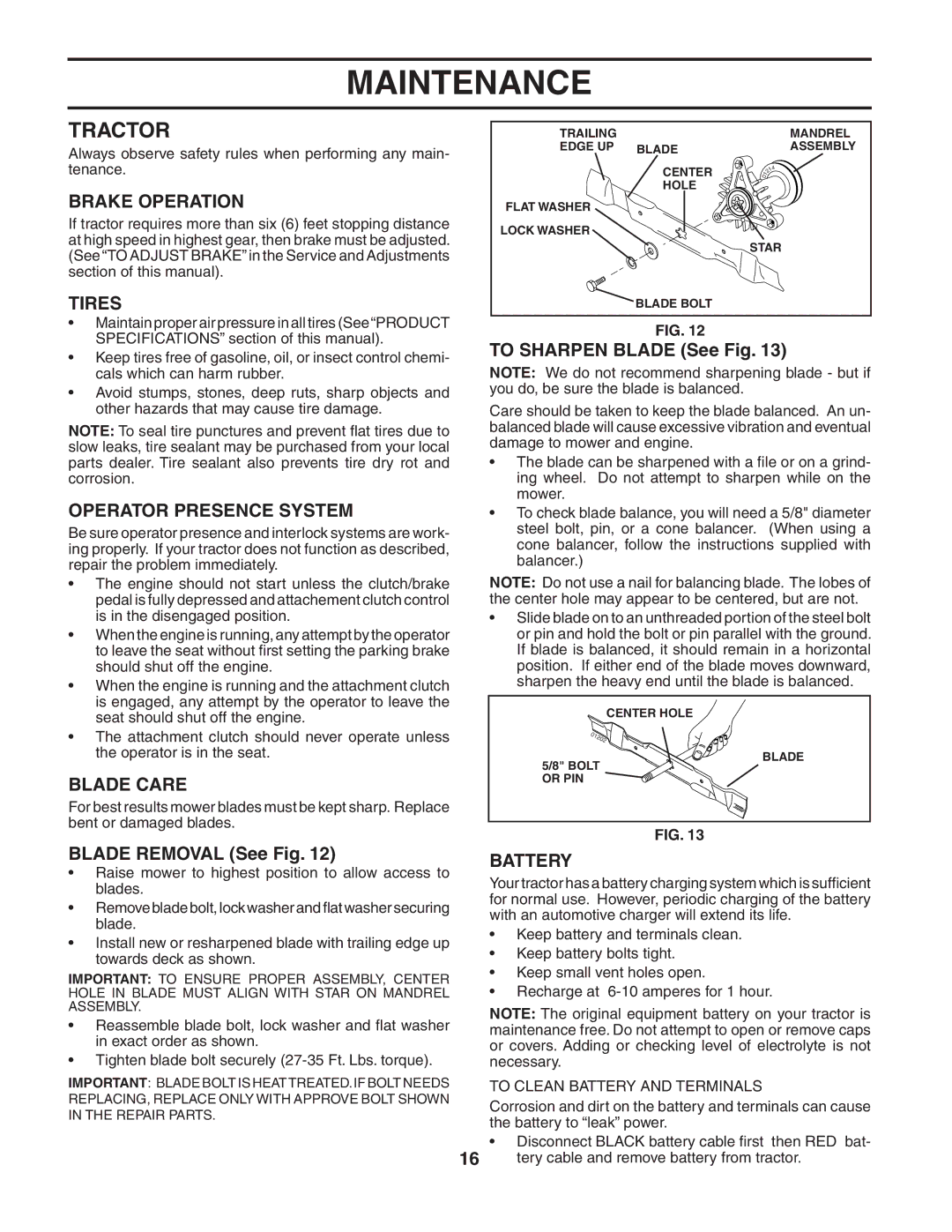 Poulan 188737 owner manual Tractor 