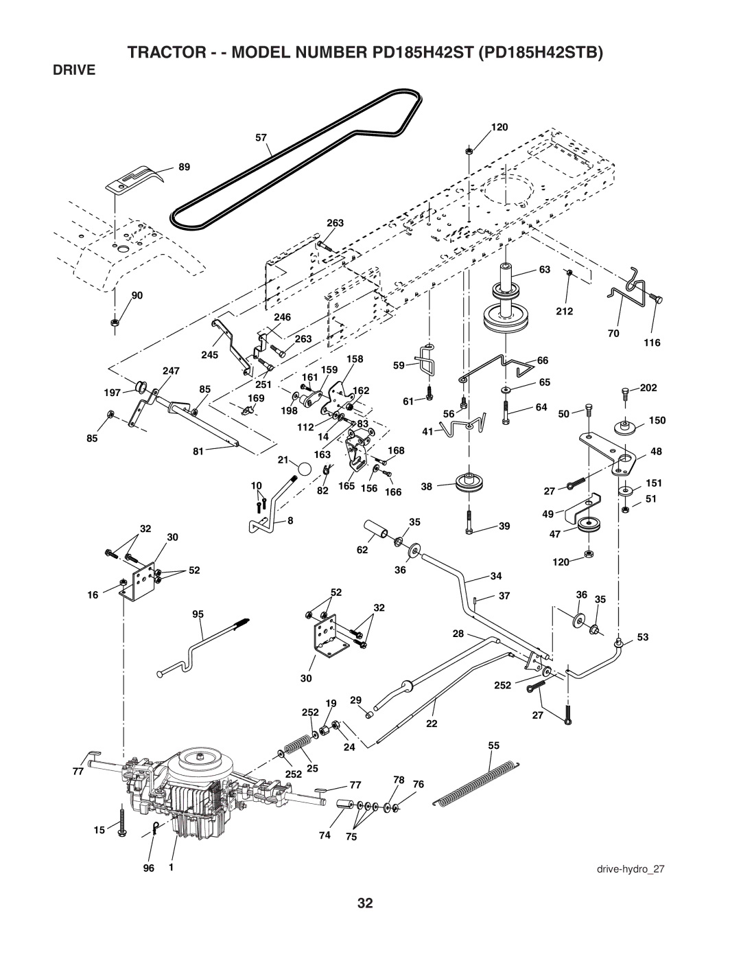 Poulan 190944 owner manual Drive 