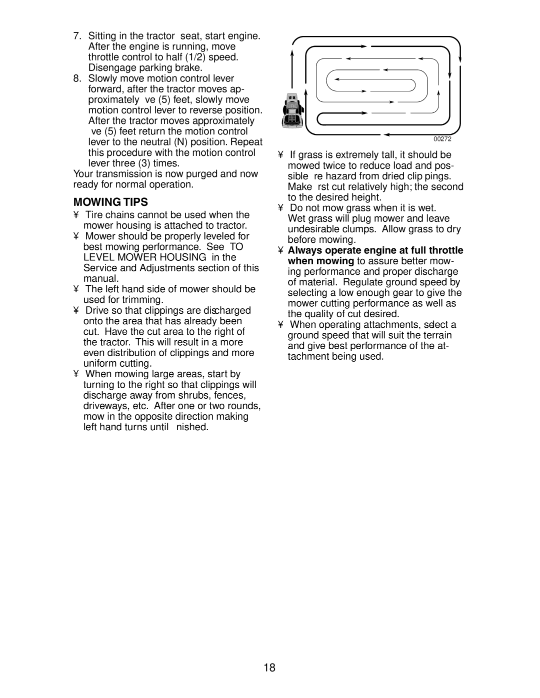 Poulan 191491 manual Mowing Tips 