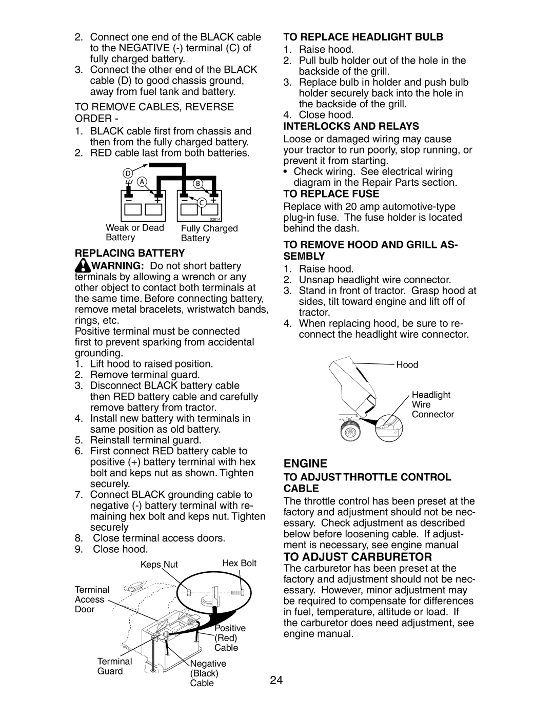 Poulan 191606 manual To Adjust Carburetor 