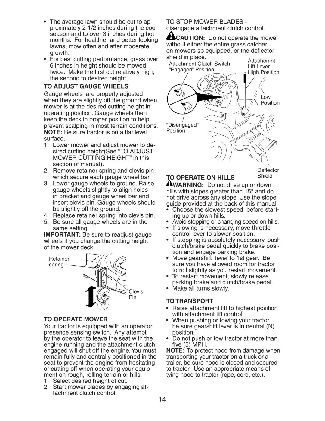 Poulan 191616 manual To Operate Mower 