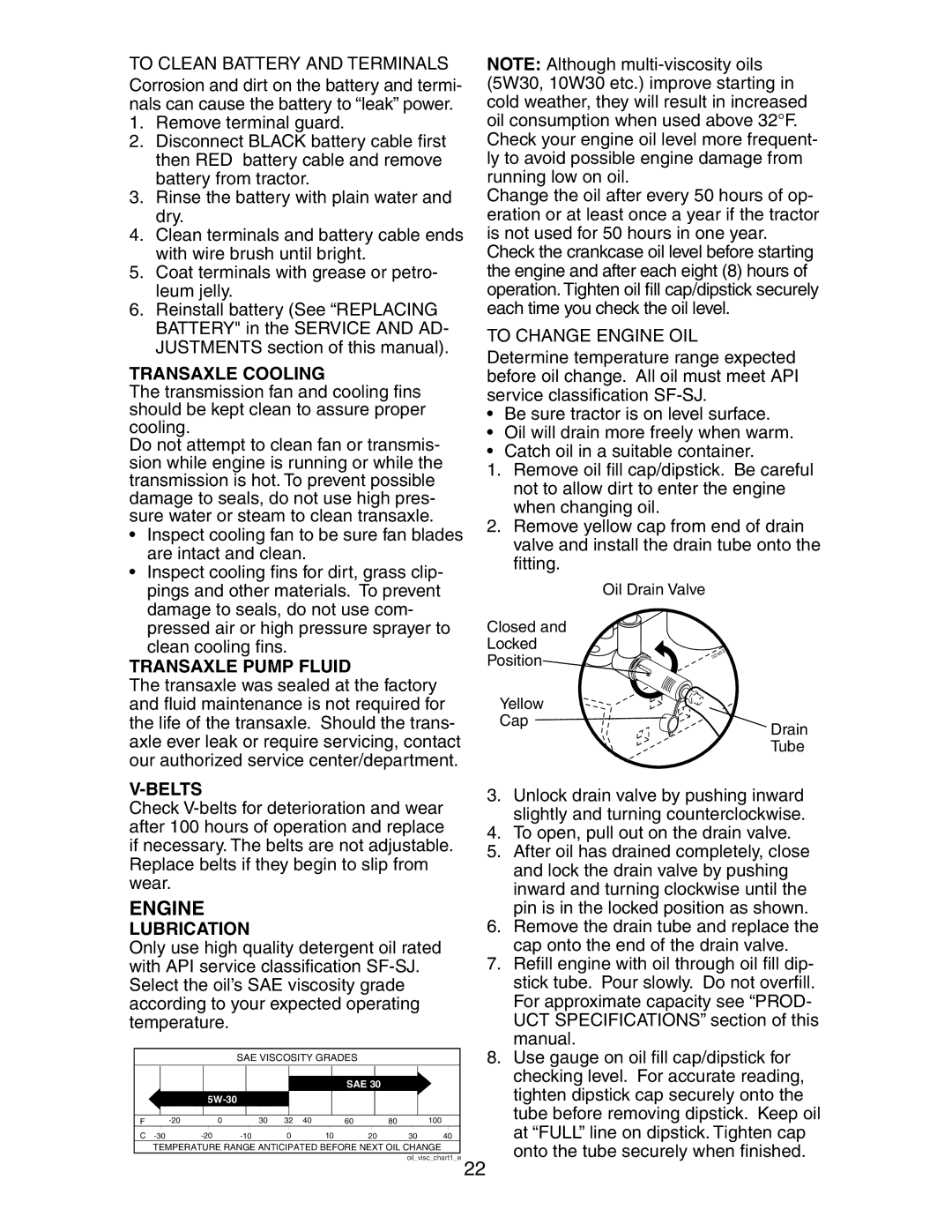 Poulan 191697 manual Engine, Transaxle Cooling, Transaxle Pump Fluid, Belts, Lubrication 