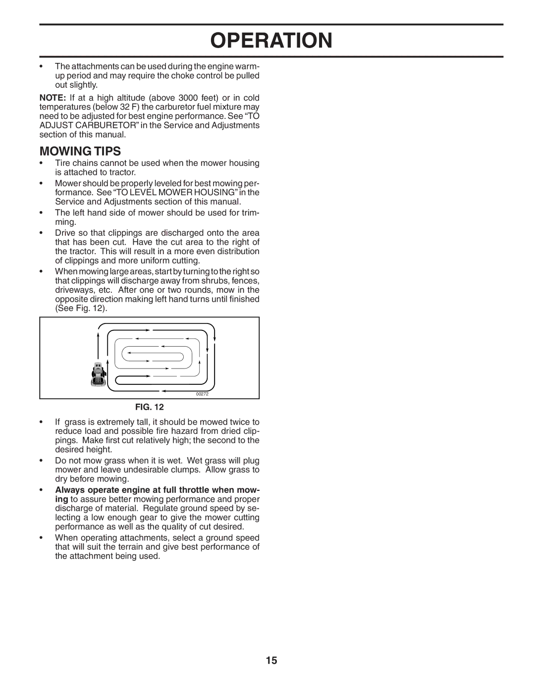 Poulan 194604 manual Mowing Tips 