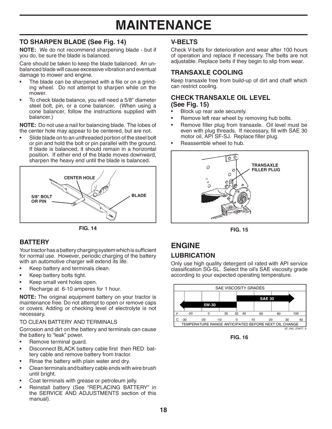 Poulan 194604 manual Engine, Belts, Transaxle Cooling, Battery, Lubrication 