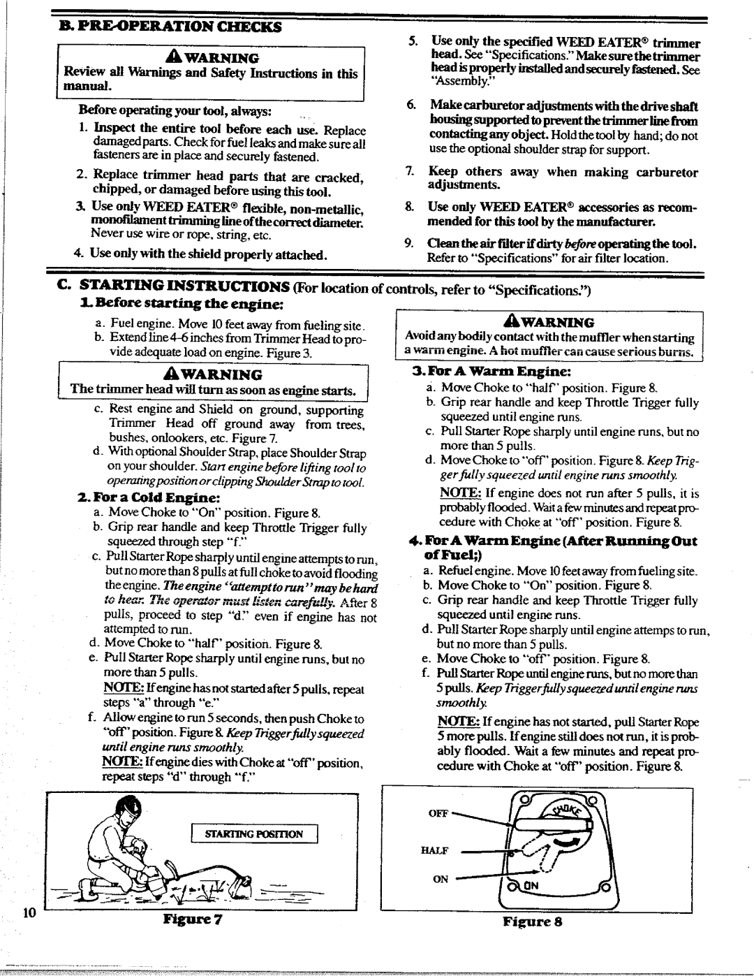 Poulan 1988, 1400T manual 