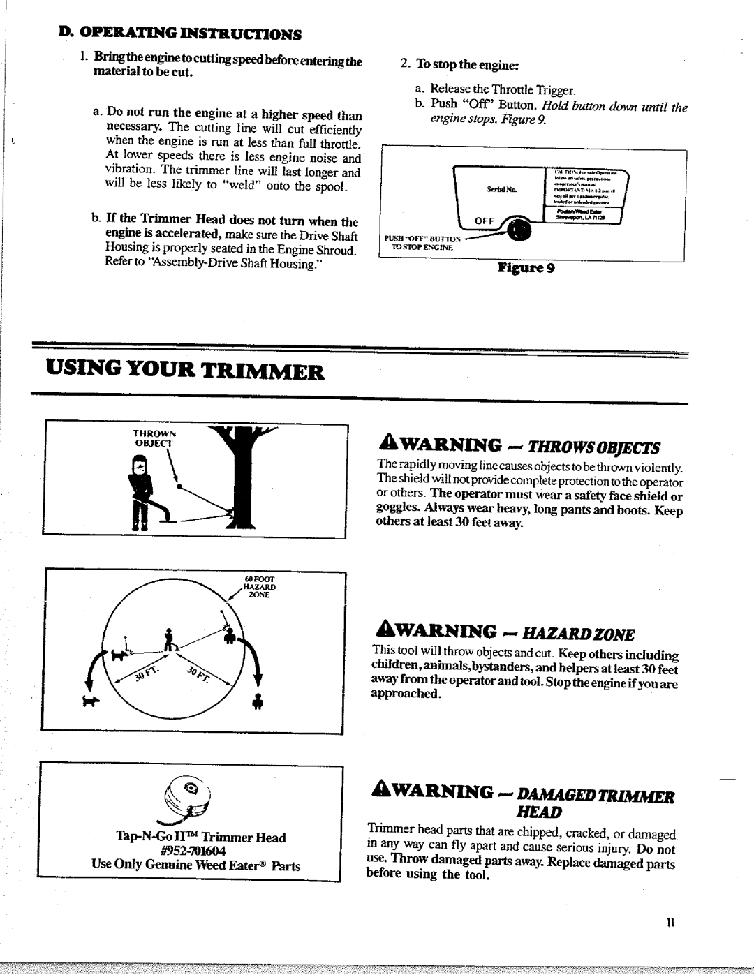 Poulan 1400T, 1988 manual 