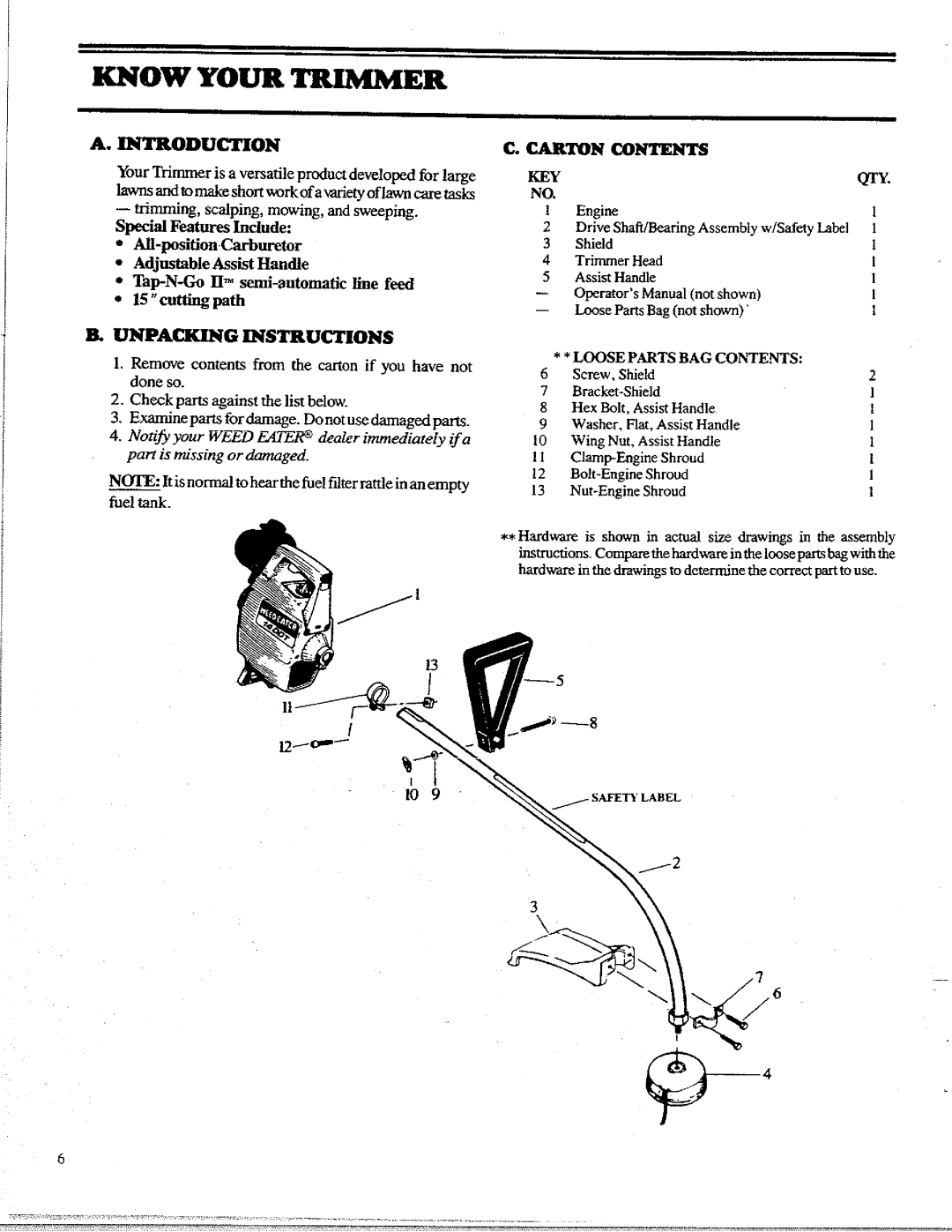 Poulan 1988, 1400T manual 