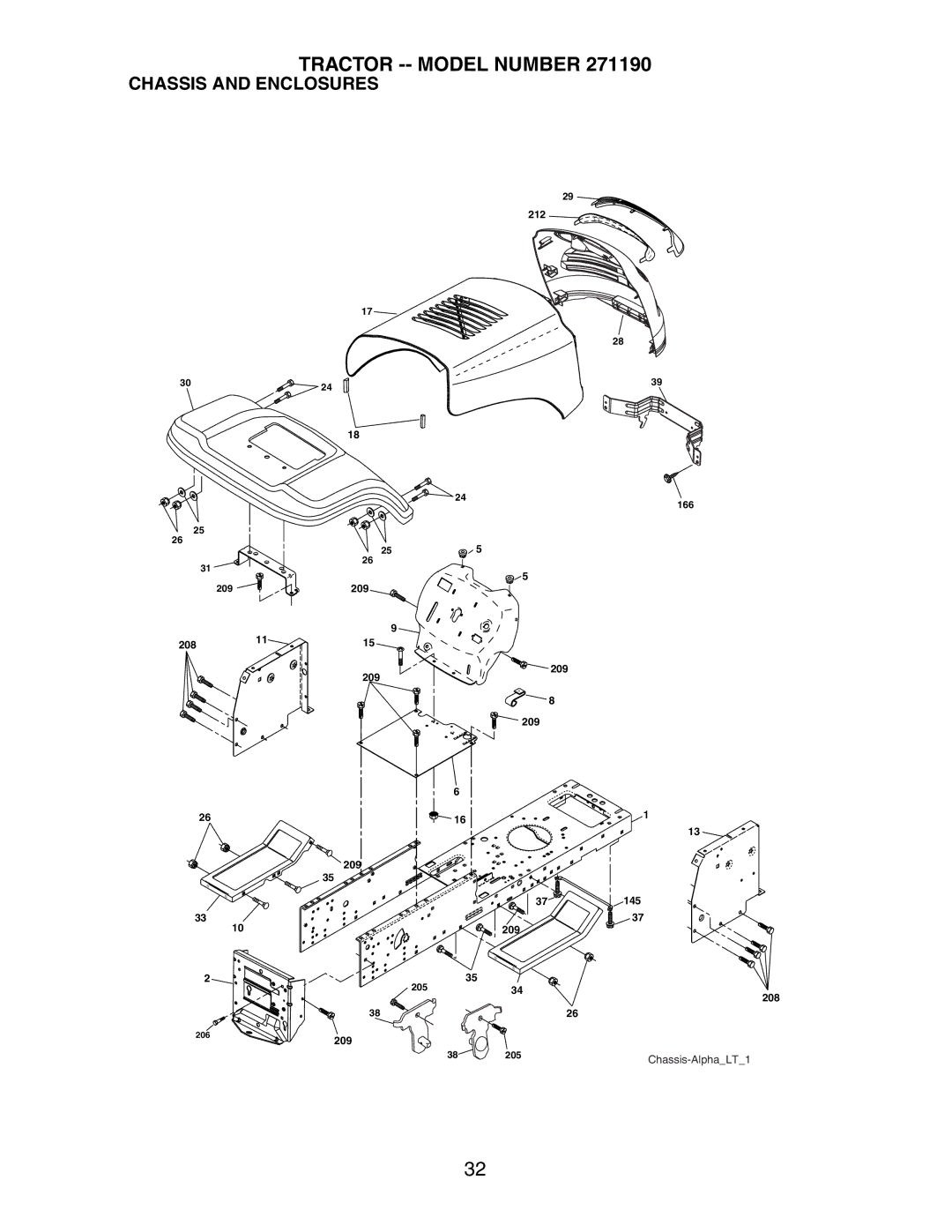 Poulan 271190, 189956 manual Chassis and Enclosures 