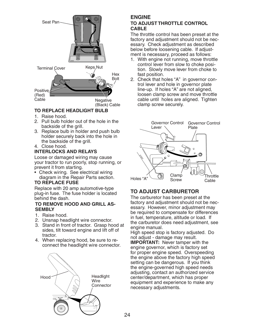 Poulan 271491 manual To Adjust Carburetor 