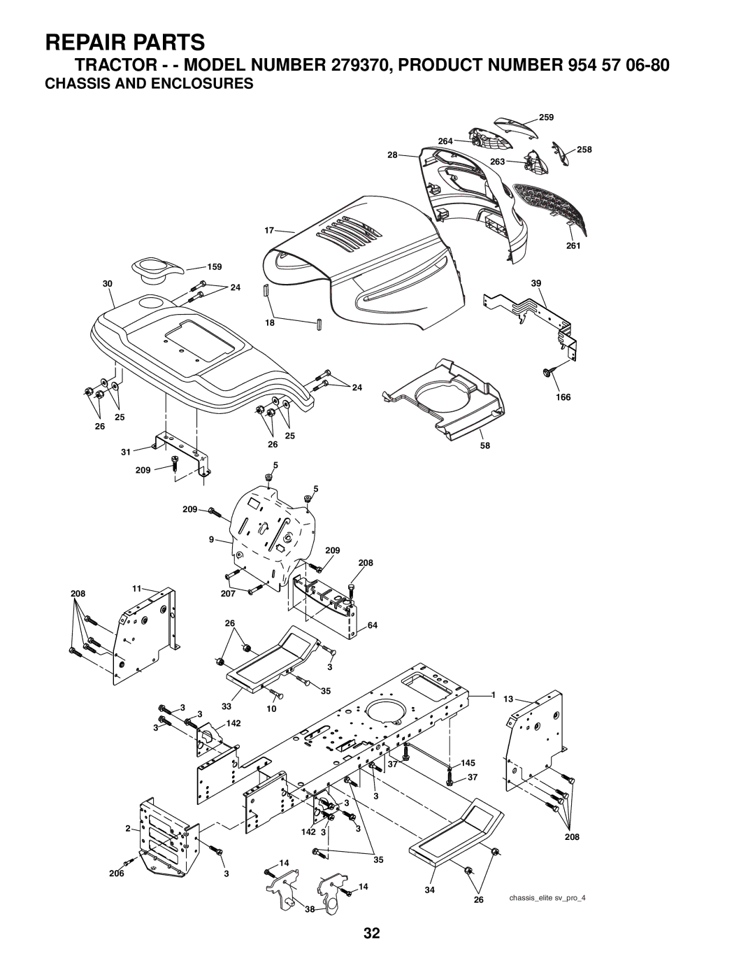 Poulan 279370 owner manual Chassis and Enclosures 