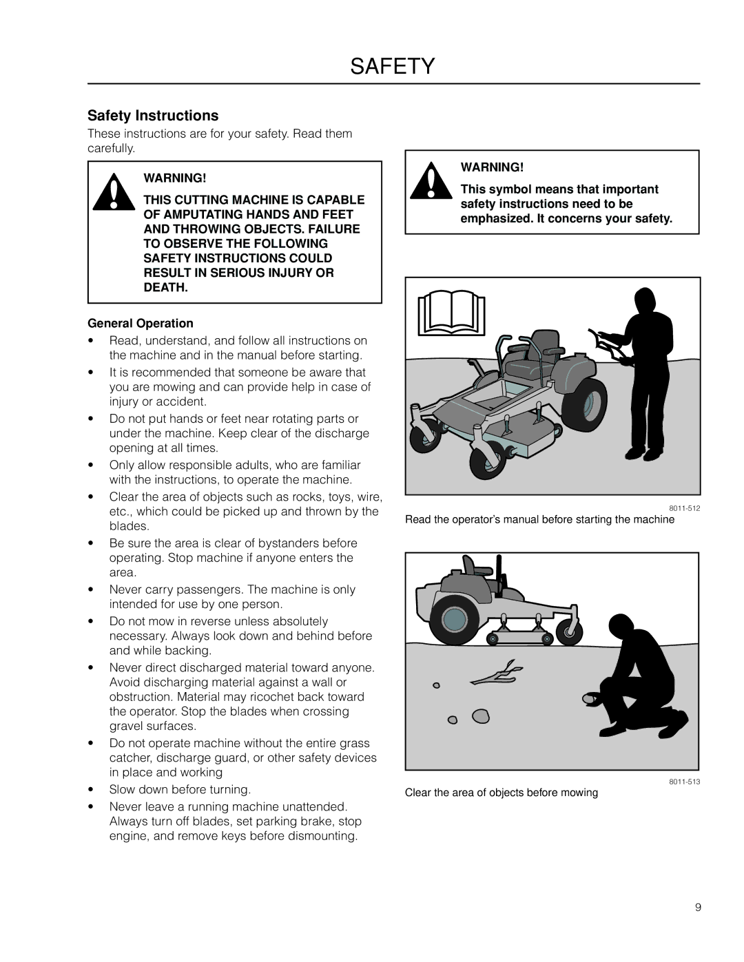 Poulan 301ZX warranty Safety Instructions, General Operation 