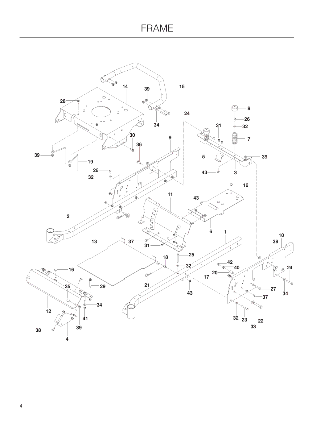 Poulan 301ZX manual Frame 