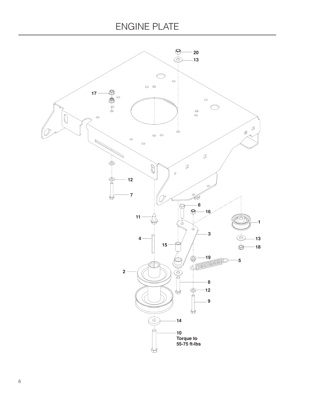 Poulan 301ZX manual Engine Plate 