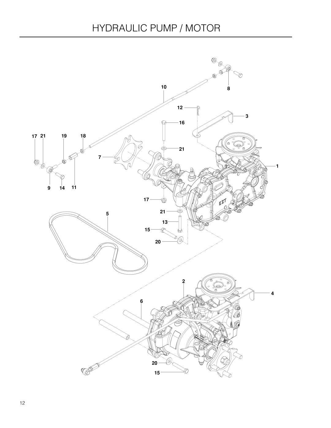 Poulan 301ZX manual Hydraulic Pump / Motor 