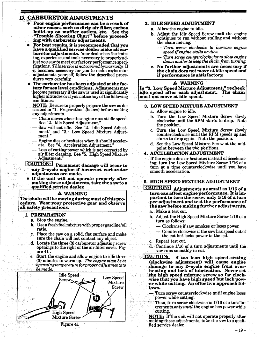 Poulan 305 manual 