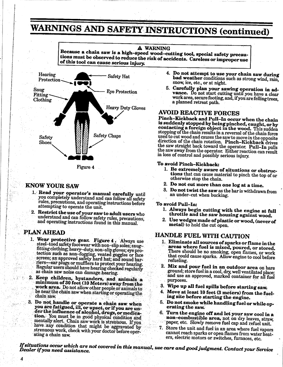 Poulan 305 manual 