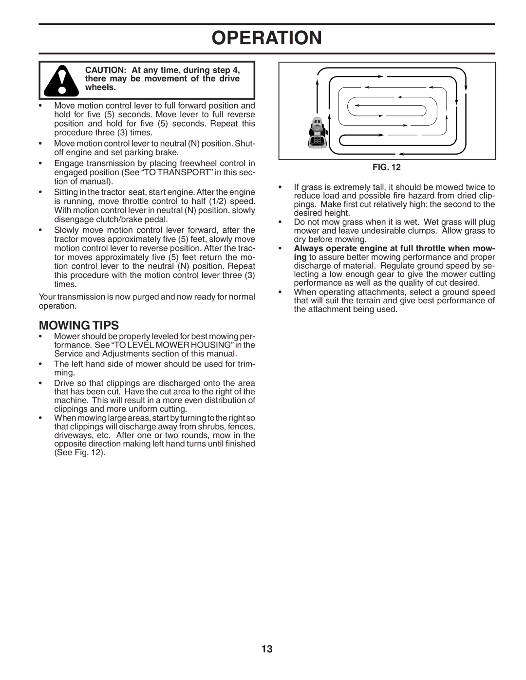 Poulan 402993 manual Mowing Tips 