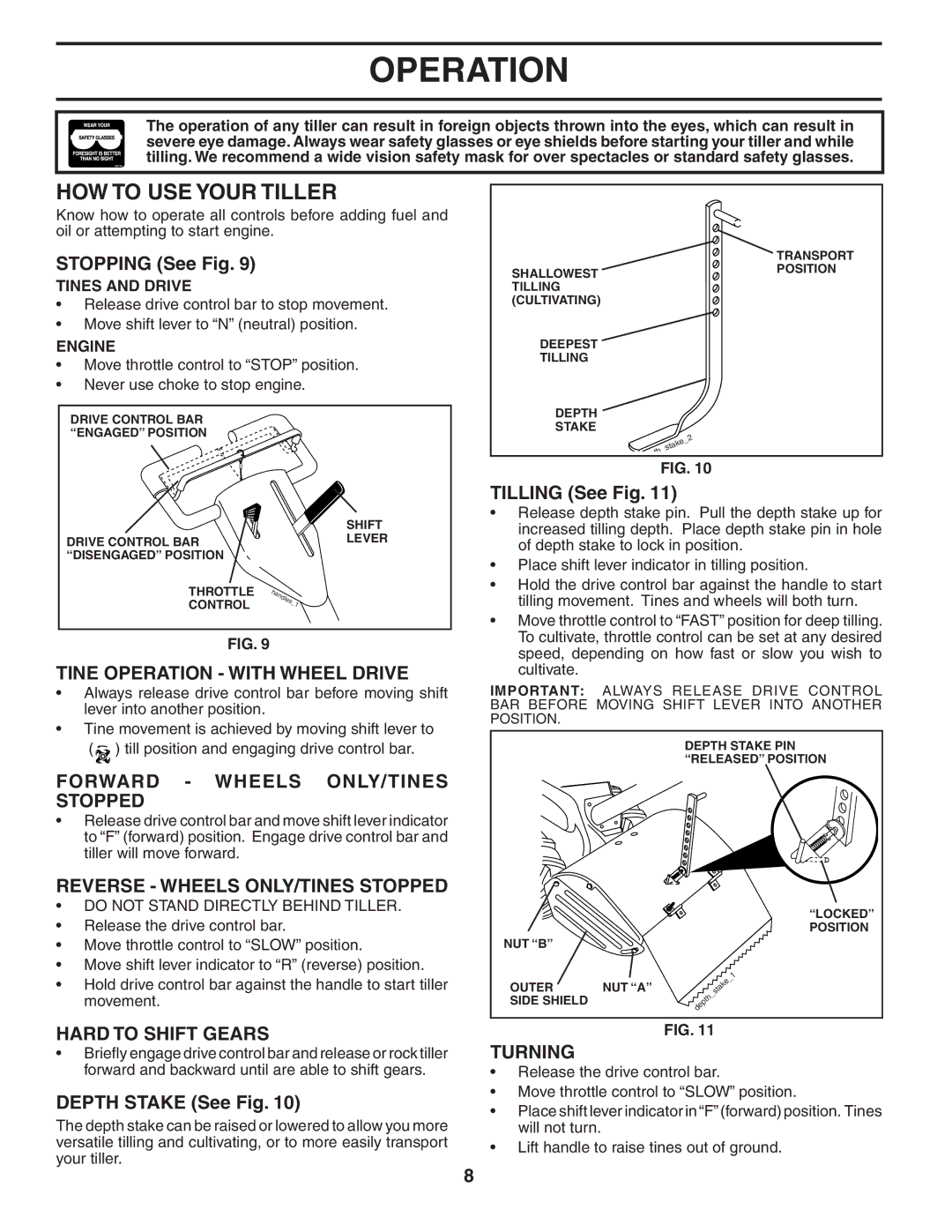 Poulan 403701, 96092001200 owner manual HOW to USE Your Tiller 