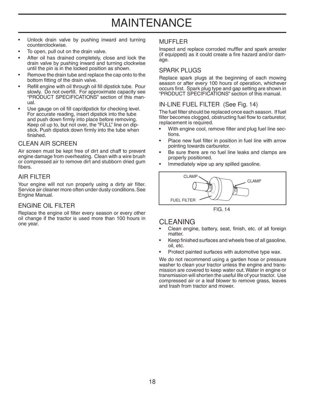 Poulan 403780 manual Cleaning 