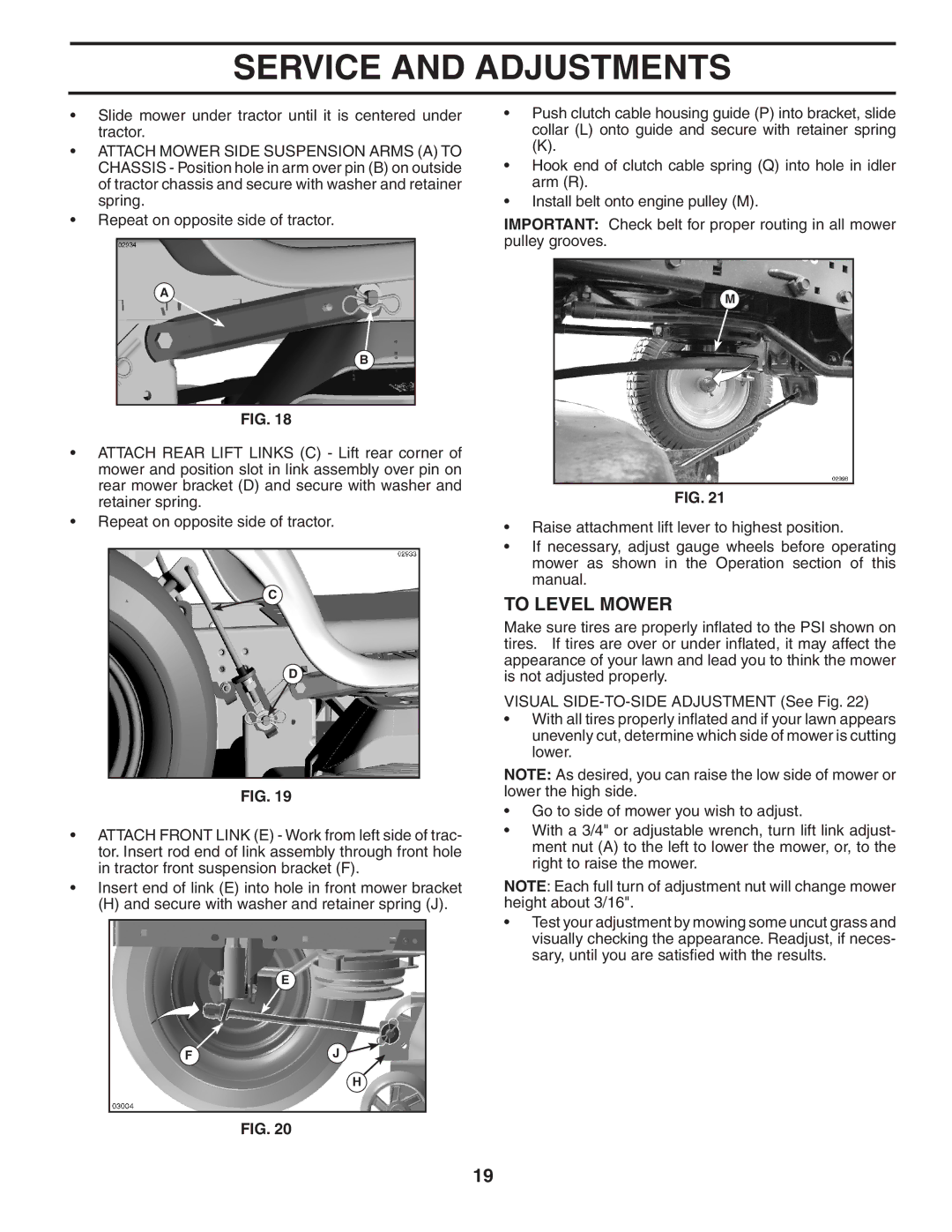 Poulan 96042000801, 404655 manual To Level Mower 