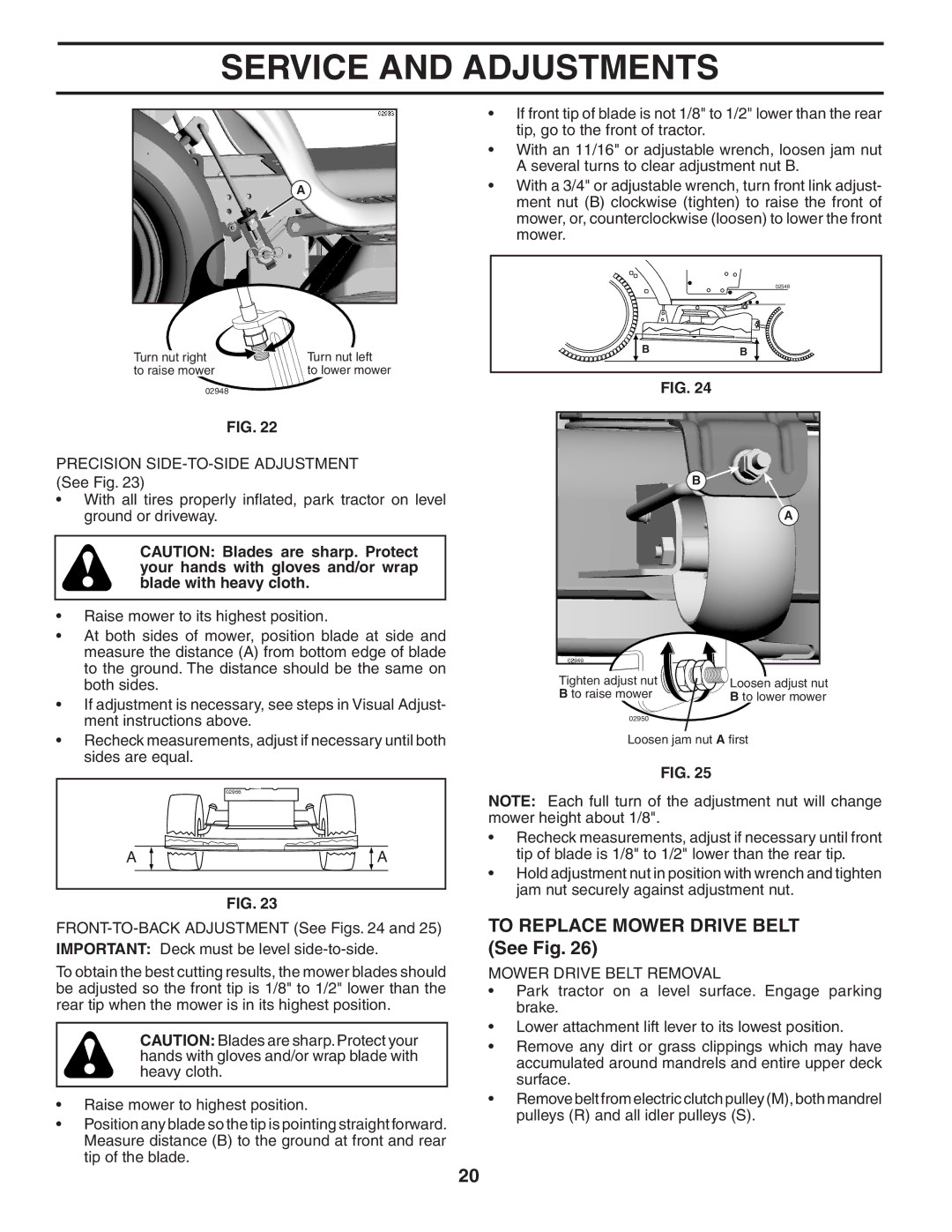 Poulan 404655, 96042000801 manual To Replace Mower Drive Belt See Fig, Mower Drive Belt Removal 