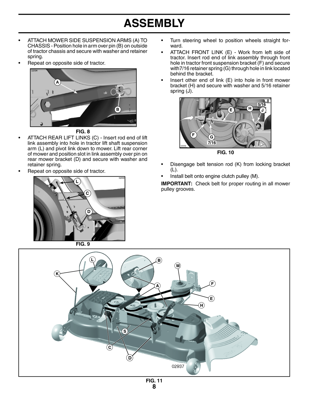 Poulan 405035 manual Assembly 