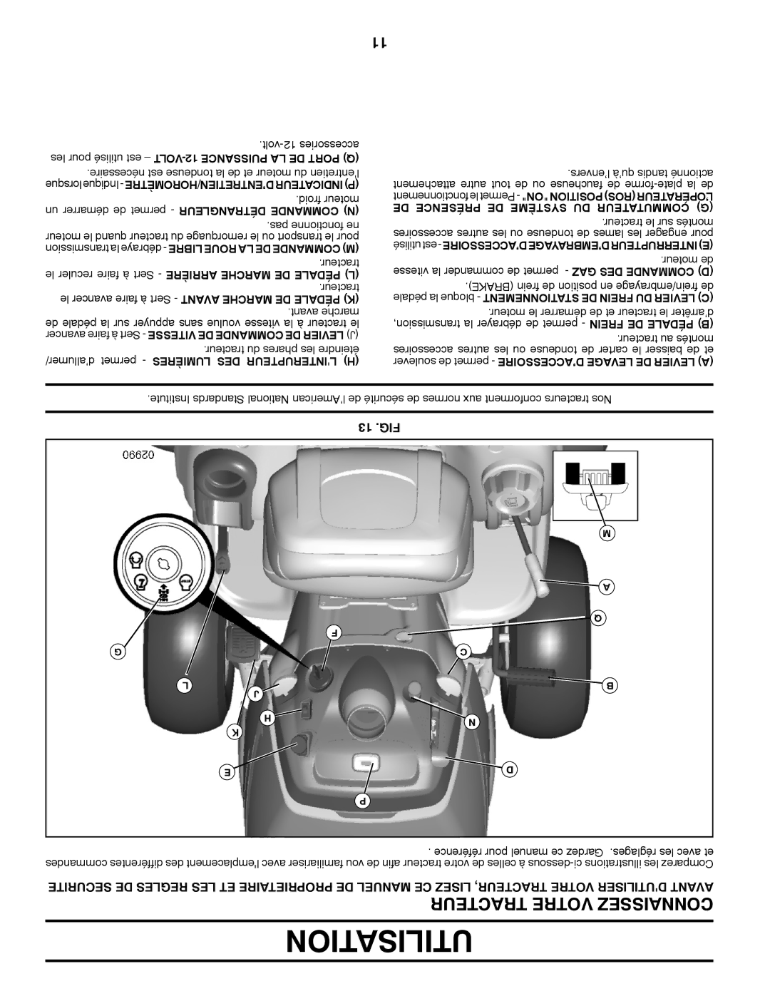 Poulan 409631 manual 13 .FIG, Froid moteur un démarrer de permet Détrangleur Commande N 