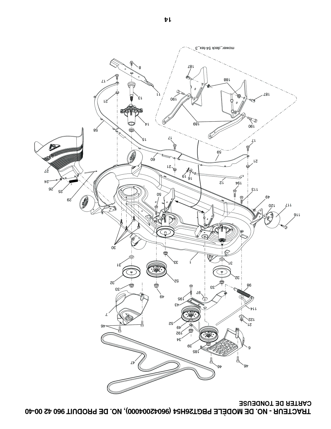 Poulan 96042004000, 409632 manual 3tex-54 deckmower 