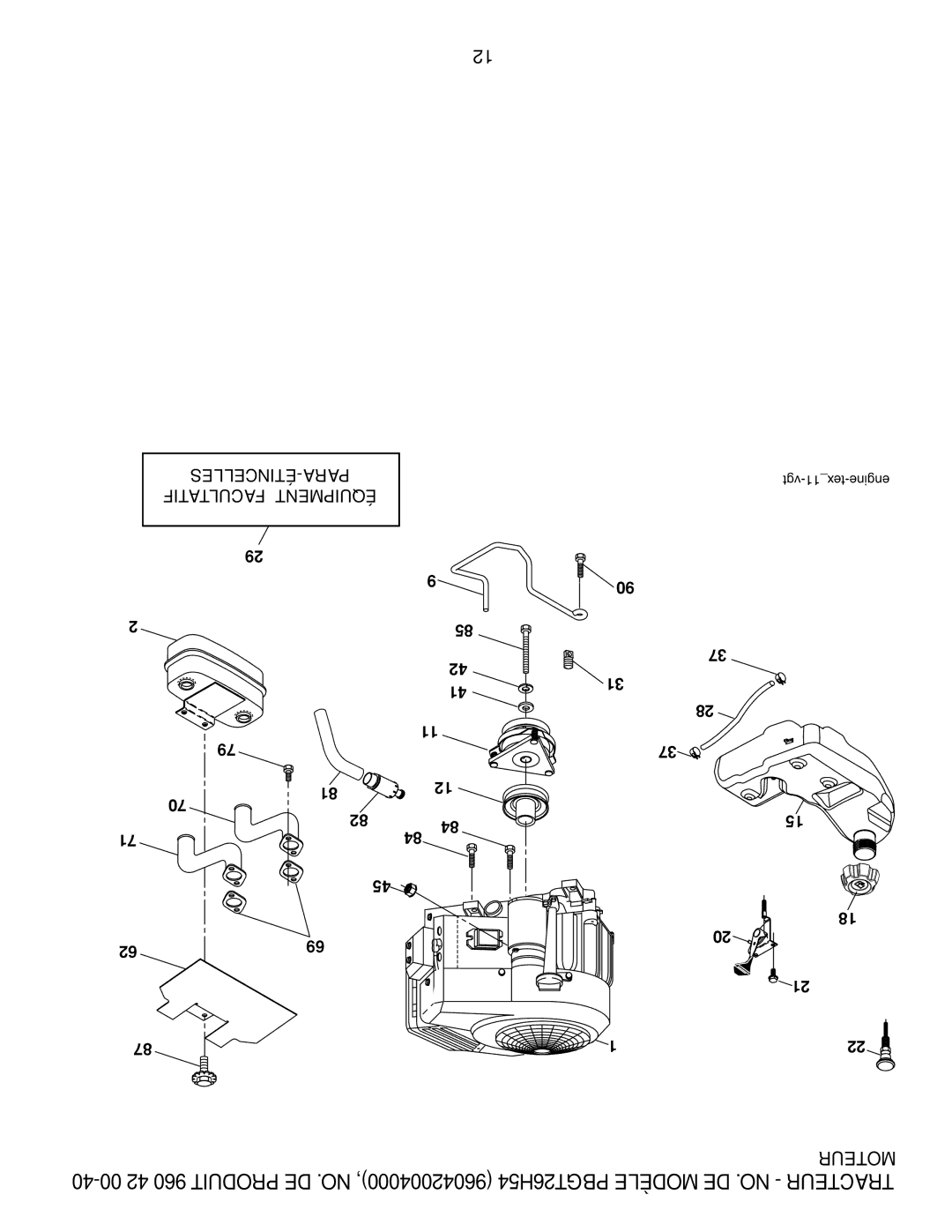 Poulan 96042004000, 409632 manual ÉTINCELLES-PARA KIT Arrester Spark Facultatif Équipment 