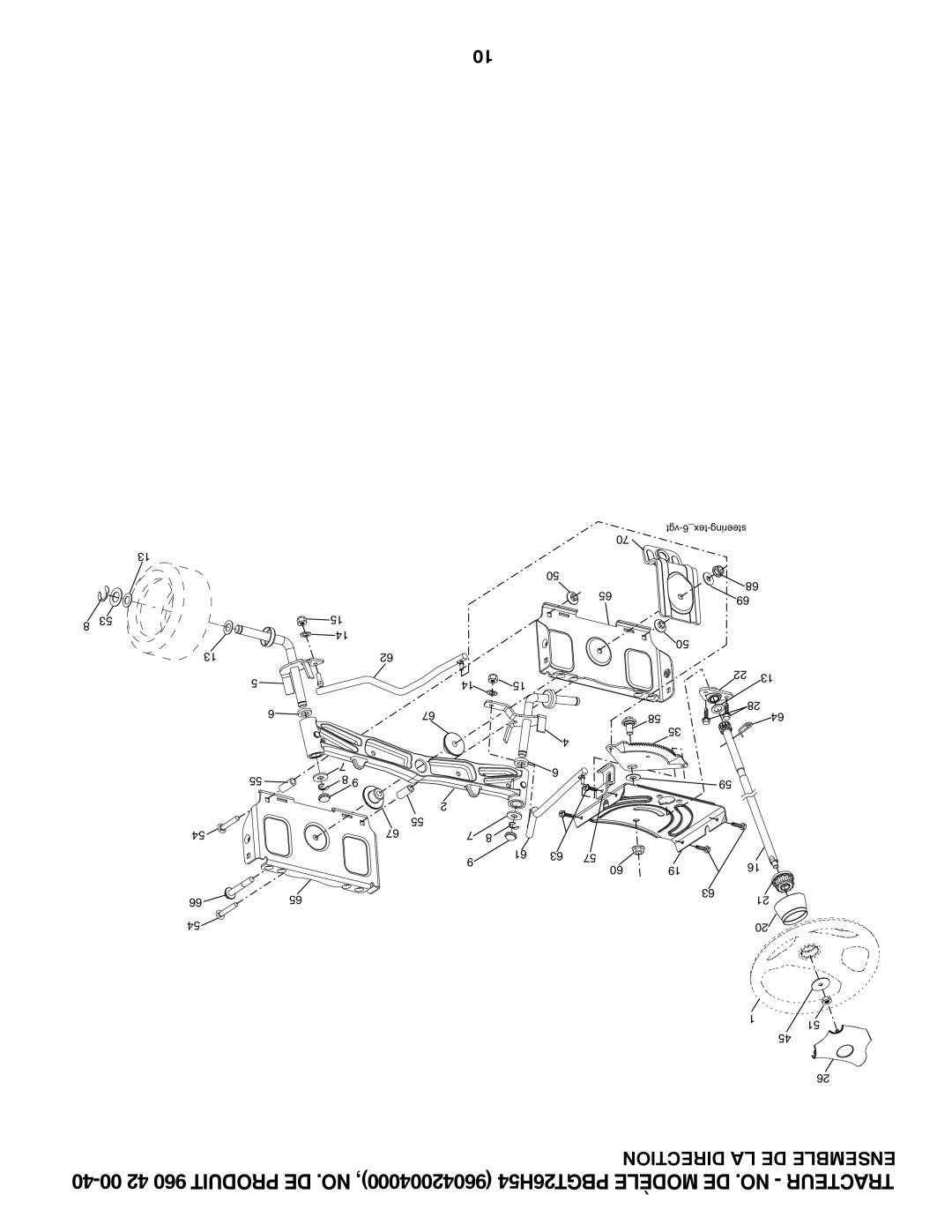 Poulan 96042004000, 409632 manual Vgt-6tex-steering 