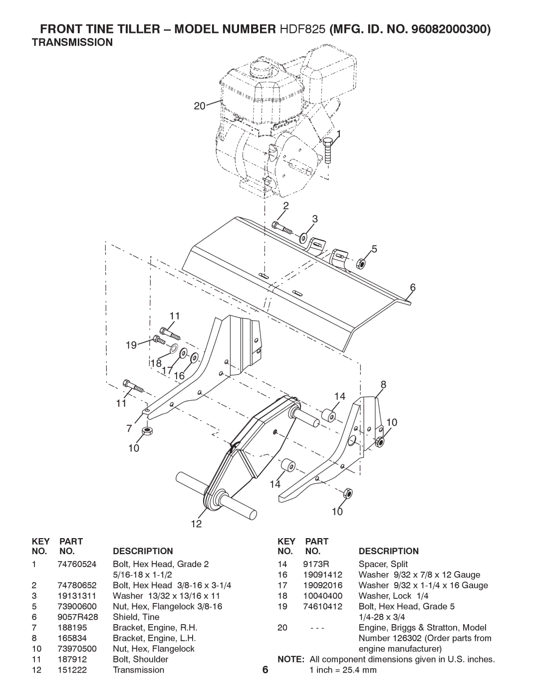 Poulan 410236, 96082000300 manual Transmission, 181716 