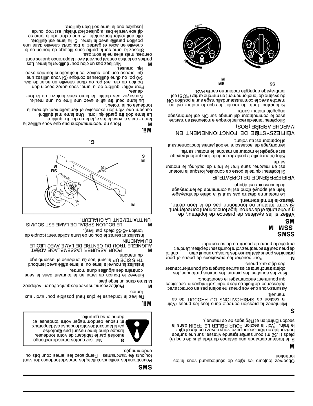 Poulan 411137 manual Fig la Voir Lame LA Affiler, Fig la Voir Lame LA Enlever, EN Fonctionnement DE Système ET 