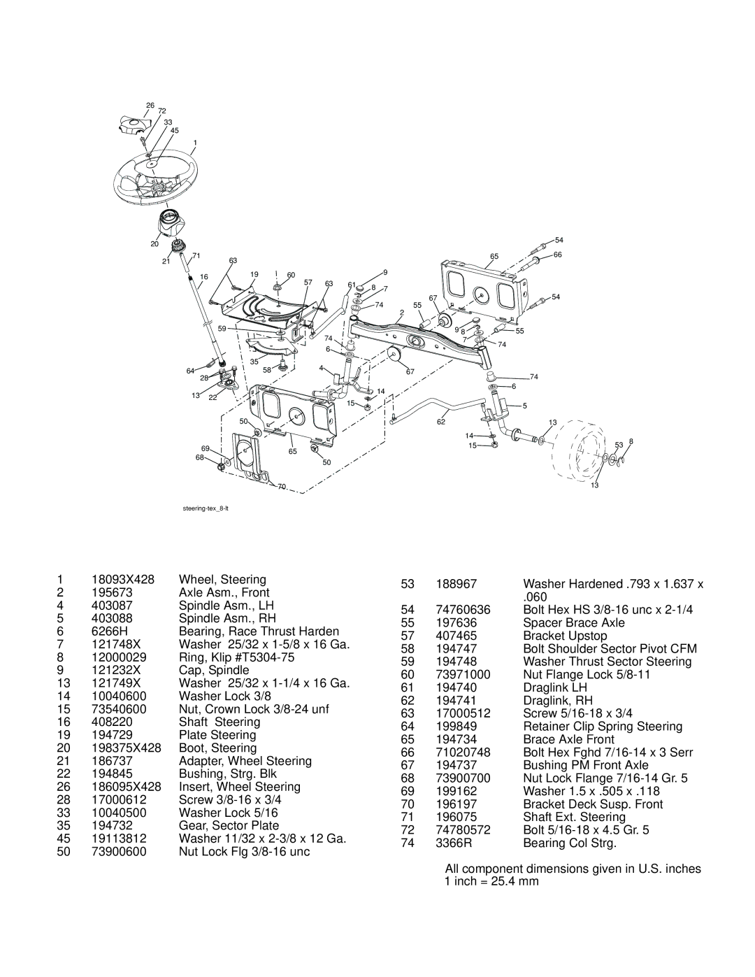 Poulan 96042003400, 411188 manual Steering 