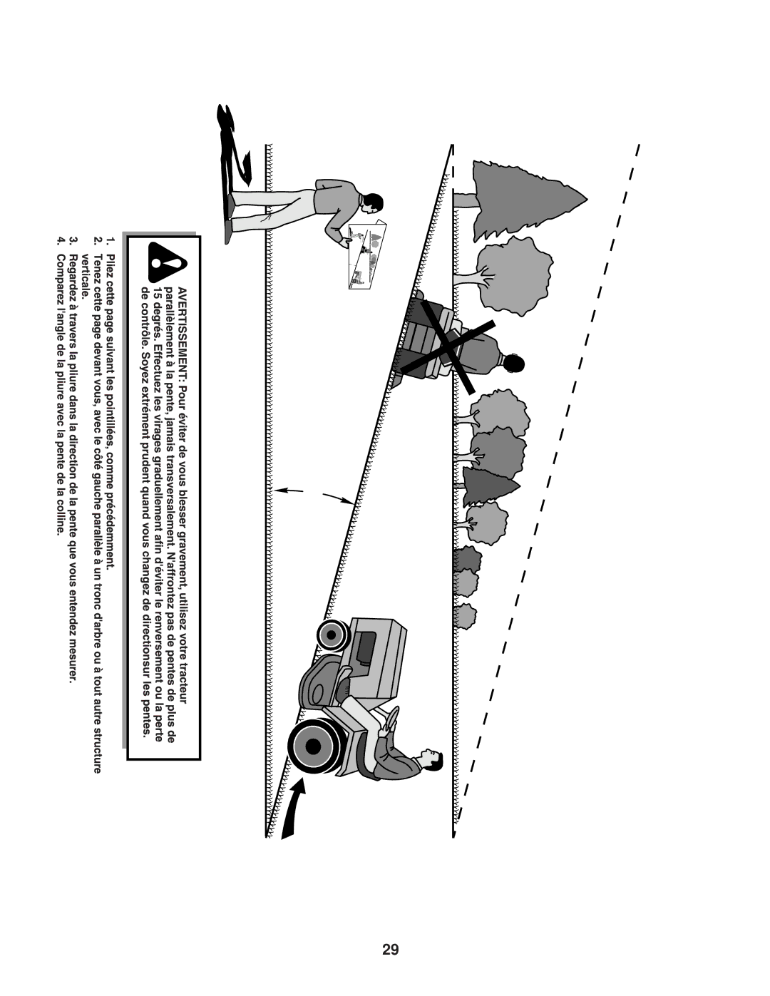 Poulan 411274, 96042004201 manual Degrés Suivant LES, UNE Pliez EST Ceci 