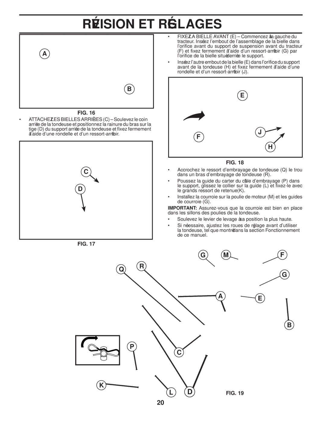 Poulan 96042004201, 411274 manual Fig, 18 .FIG, 16 .FIG 