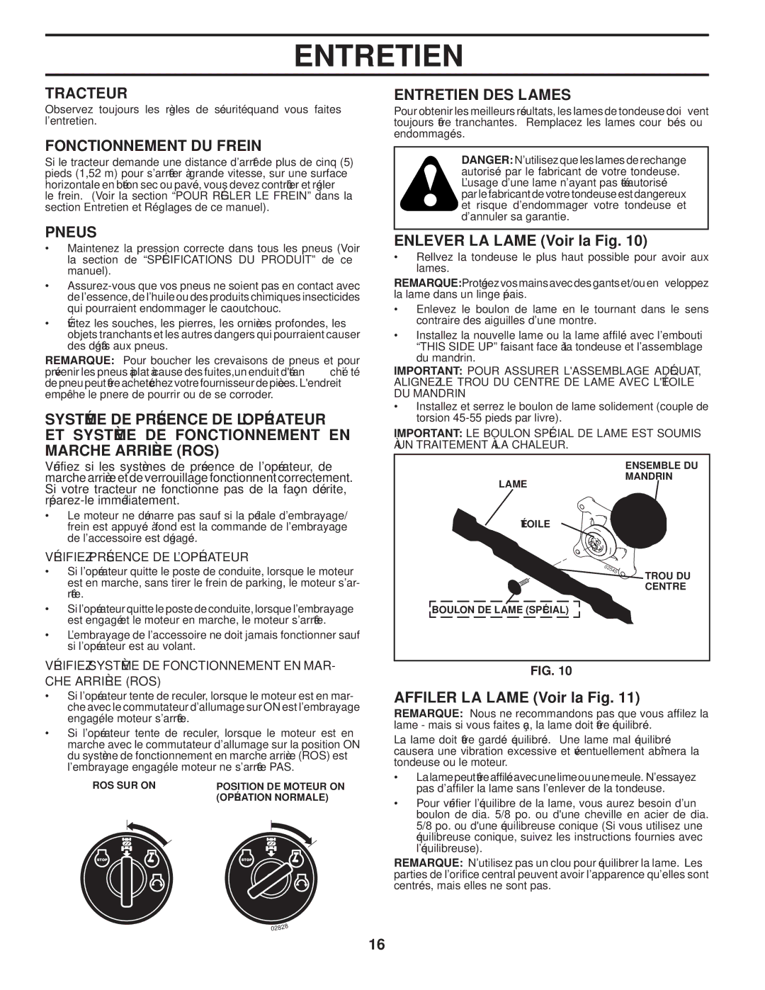 Poulan 96042004201, 411274 manual Fig la Voir Lame LA Affiler, Fig la Voir Lame LA Enlever, EN Fonctionnement DE Système ET 