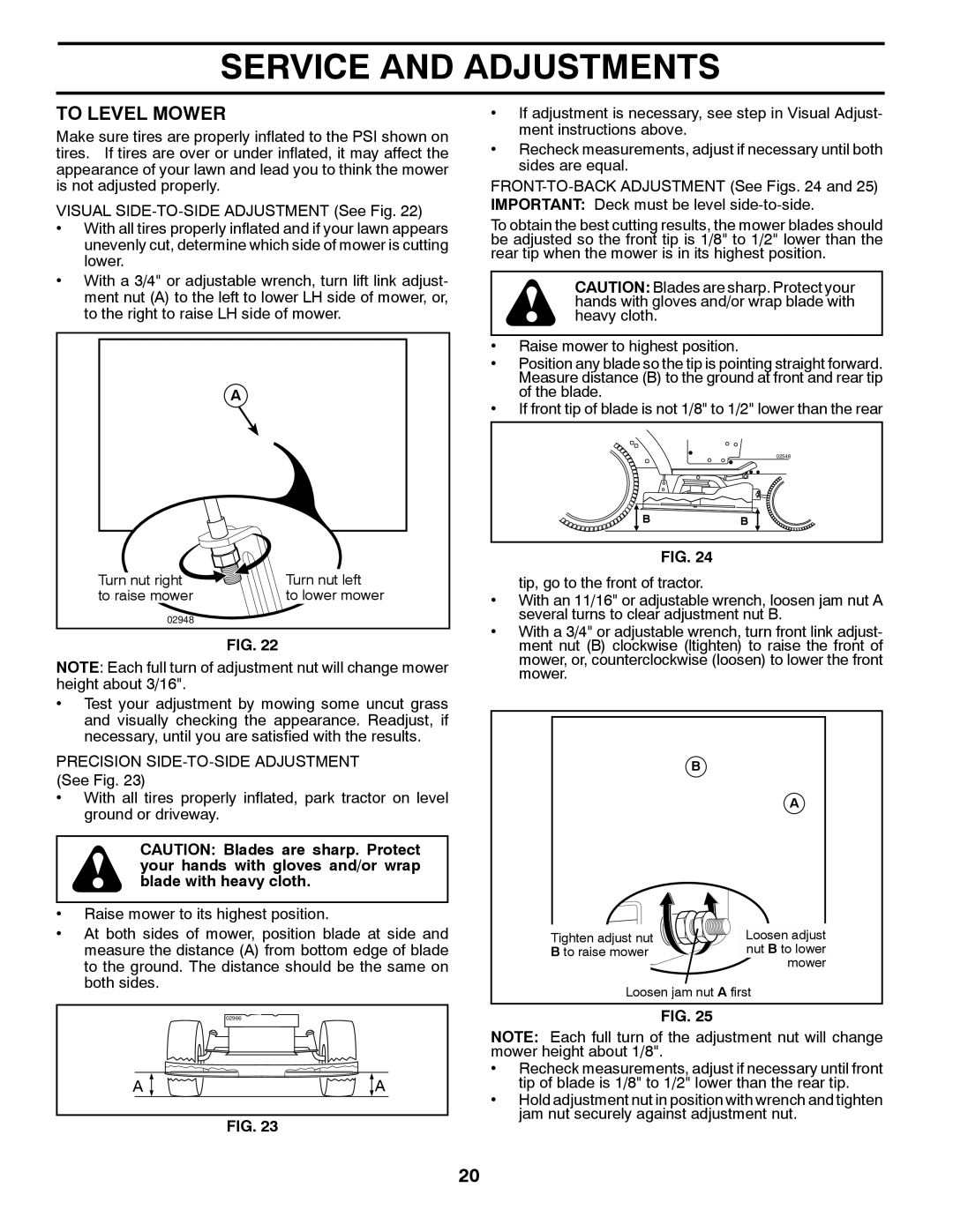 Poulan 412412 manual To Level Mower 