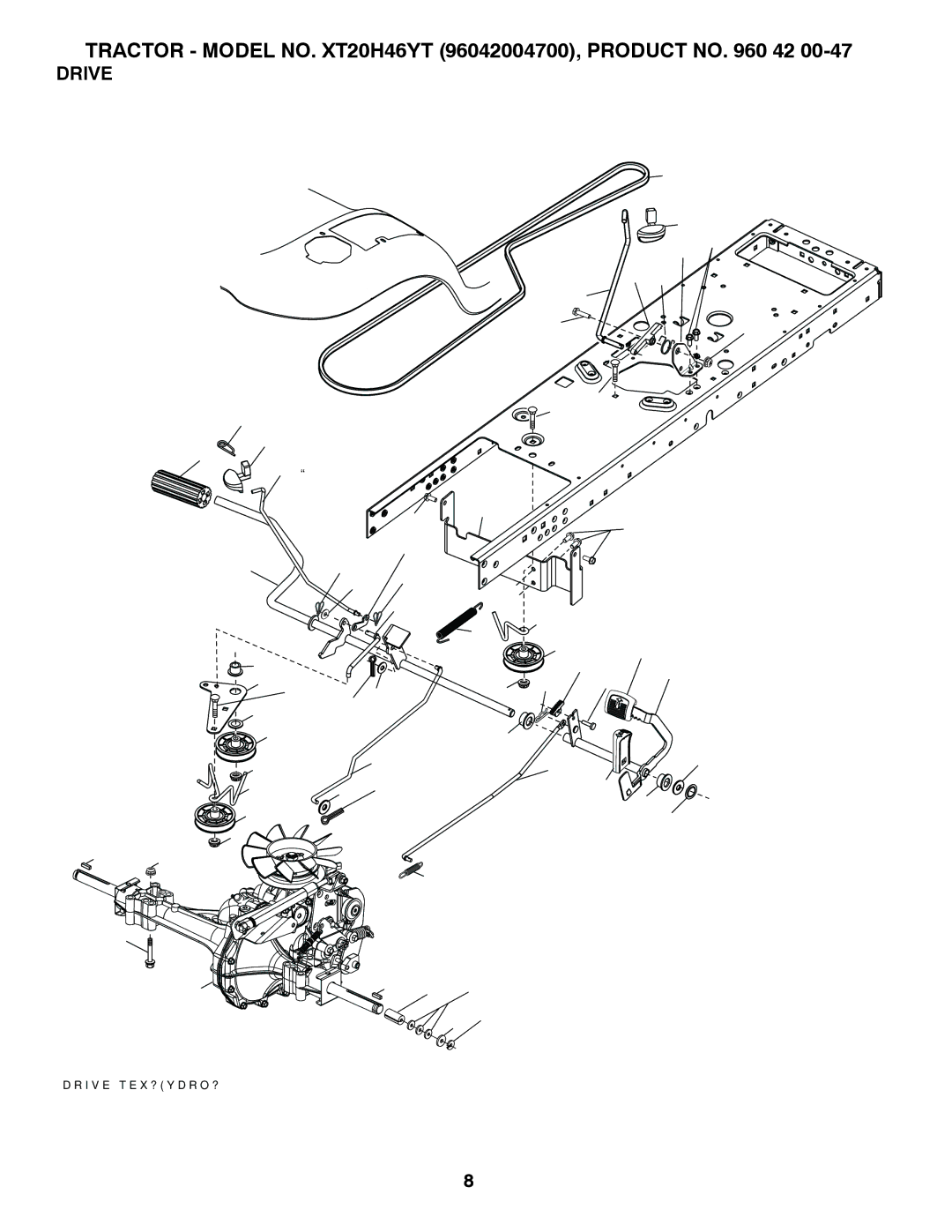 Poulan 412413, 960420047 manual Drive 