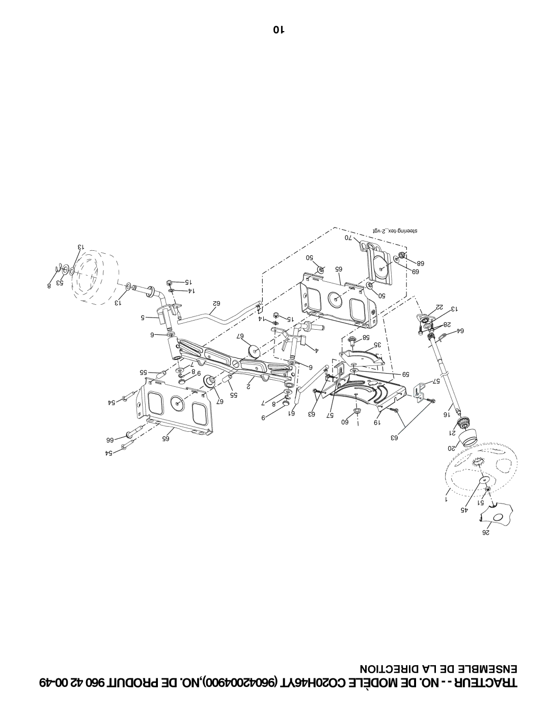 Poulan 412525 manual Steeringvgt 