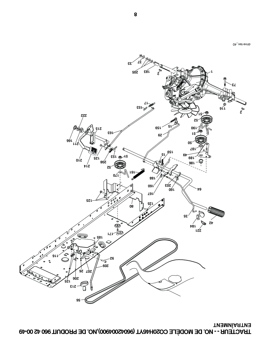 Poulan 412525 manual Drive 