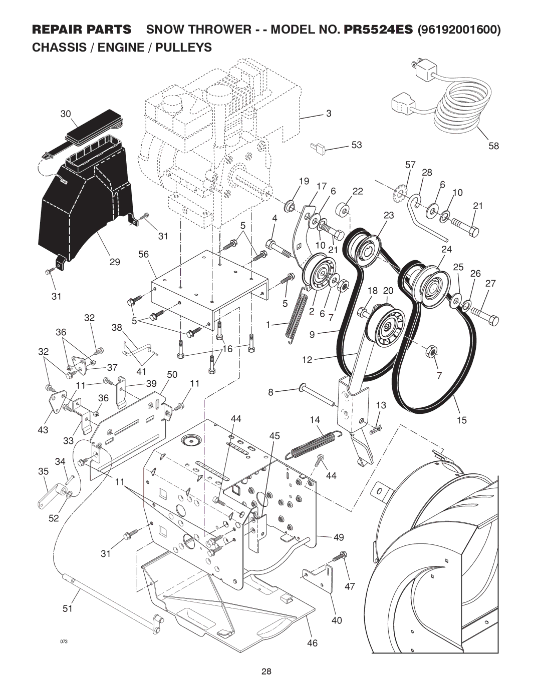 Poulan 414643 owner manual 07Chassis-chain-cord-Tec3 