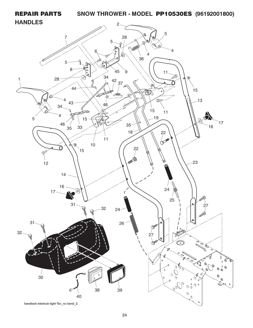 Poulan 414659 owner manual Repair Parts 