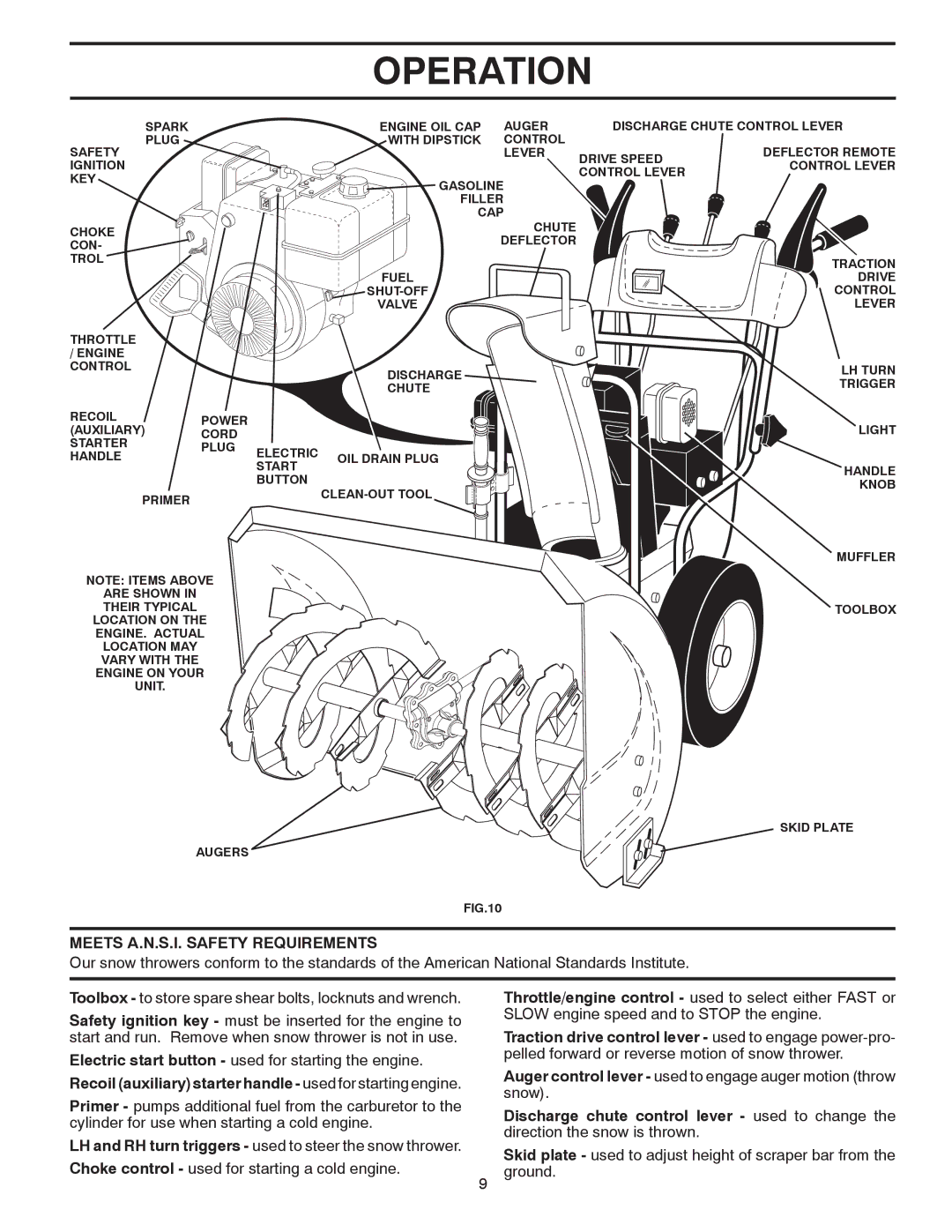 Poulan 414949 owner manual Meets A.N.S.I. Safety Requirements 