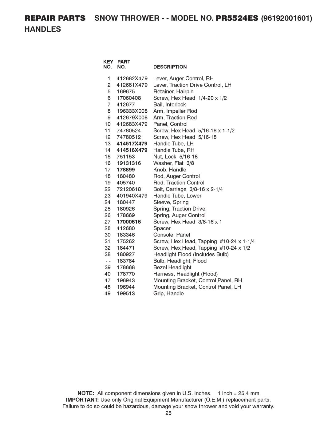 Poulan 415136 owner manual 178899, 17000616 