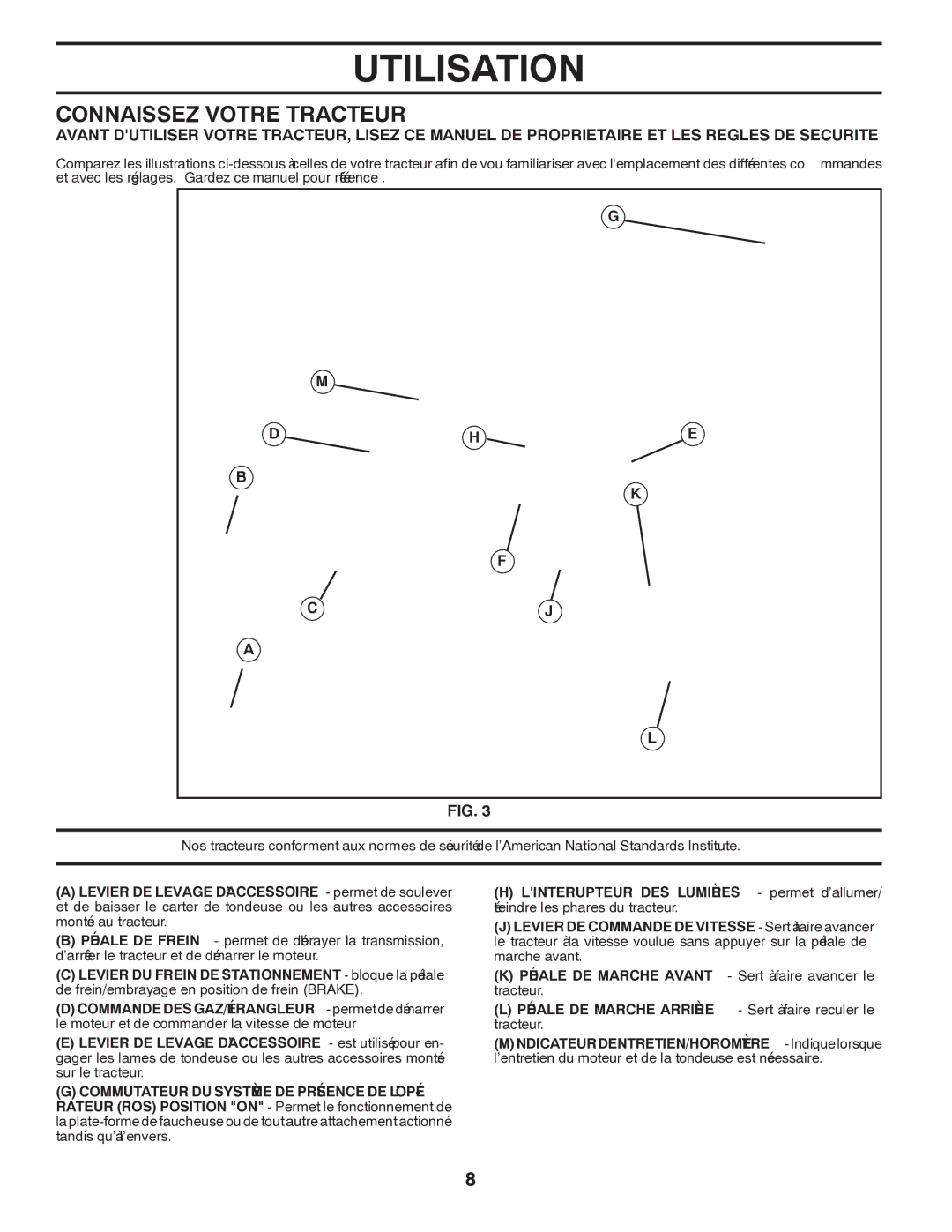 Poulan 417217 manual Utilisation 