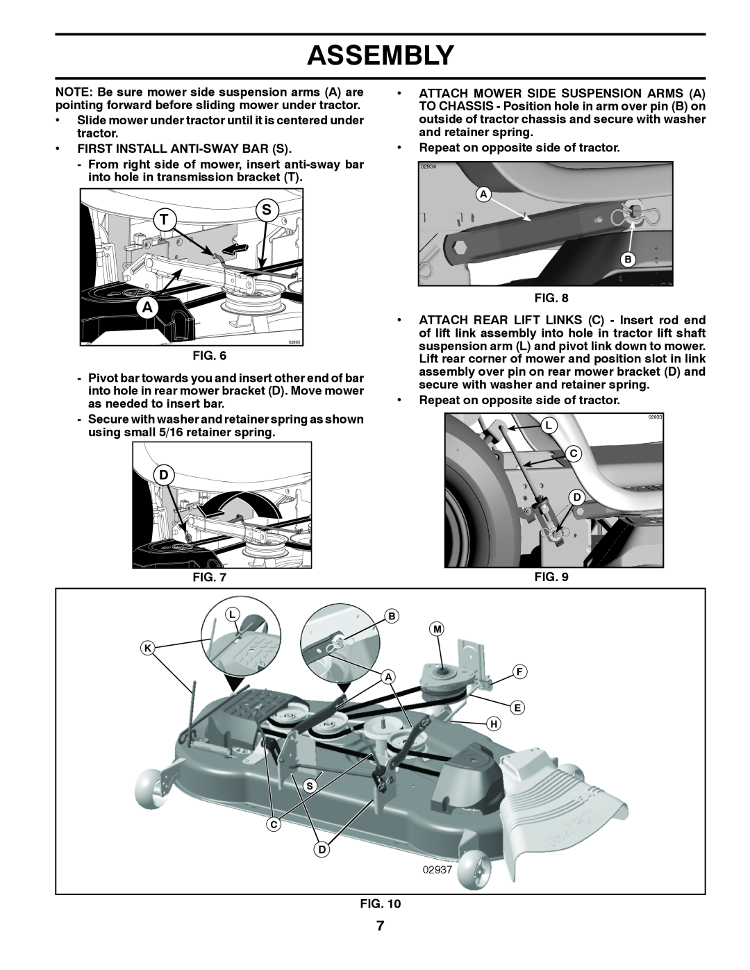 Poulan 417920 manual Assembly 